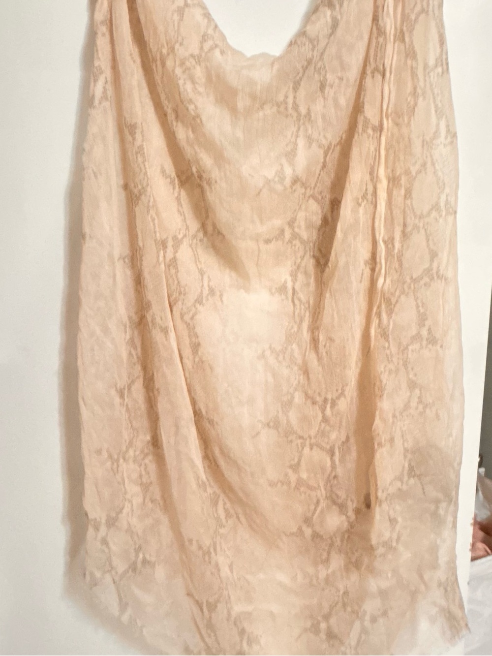 Lightweight Lace Wrap Scarf in Nude Blush